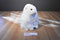 Ty Classic Cashmere White Bunny Rabbit With Blue Bow 2001 Beanbag Plush