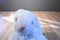 Ty Classic Cashmere White Bunny Rabbit With Blue Bow 2001 Beanbag Plush