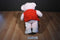 Build a Bear Pink and White Bear Plush in a Red Dress and White Shoes