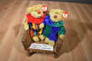 Ty Attic Treasures Piccadilly Bear Both Versions 1993 Beanbag Plush