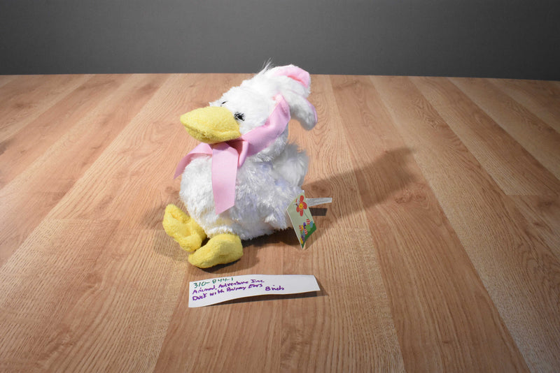 Animal Adventure Harry & David Duck with Bunny Ears 2010 Beanbag Plush