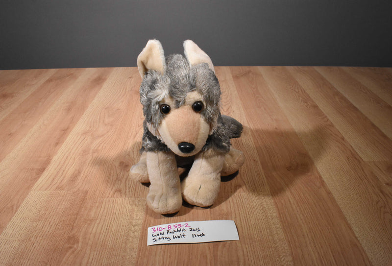 Wild Republic Sitting Wolf 2016 Beanbag Plush