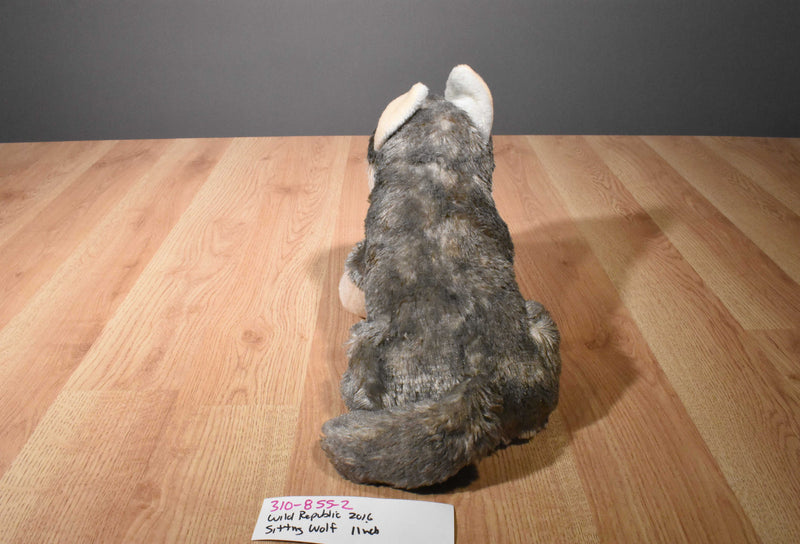 Wild Republic Sitting Wolf 2016 Beanbag Plush