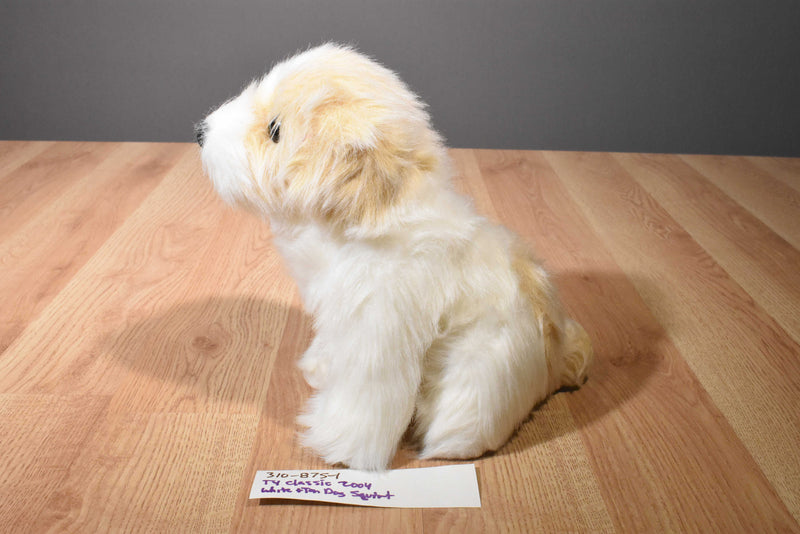 Ty Classic Squirt the White and Tan Dog 2004 Beanbag Plush