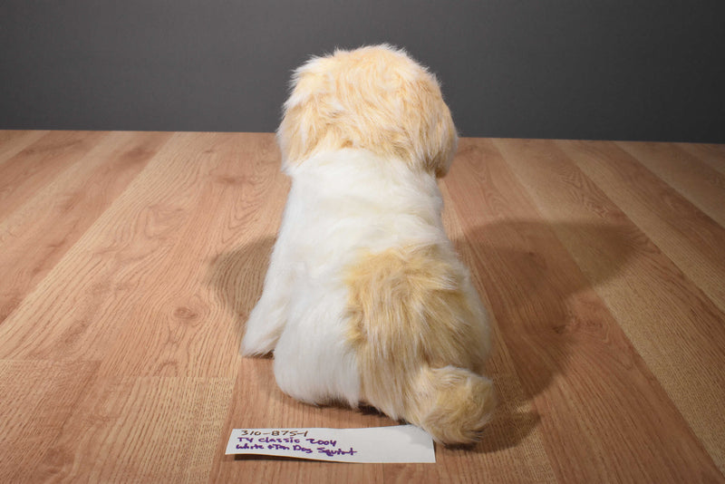 Ty Classic Squirt the White and Tan Dog 2004 Beanbag Plush