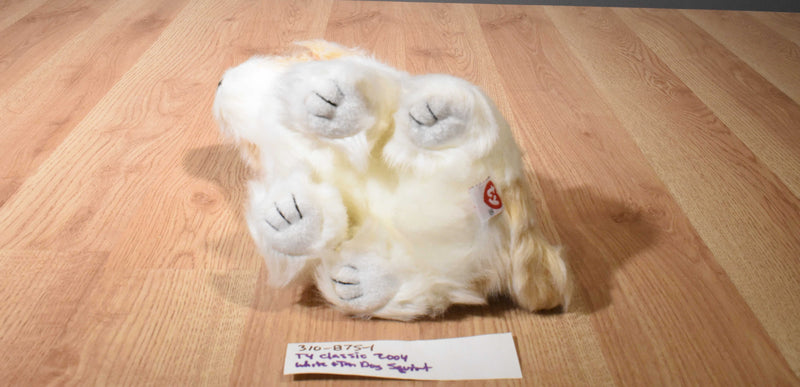 Ty Classic Squirt the White and Tan Dog 2004 Beanbag Plush