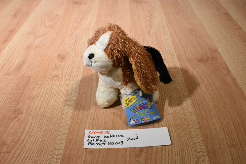 Ganz Lil Kinz Basset Hound Dog HS103 Beanbag Plush Sealed Code