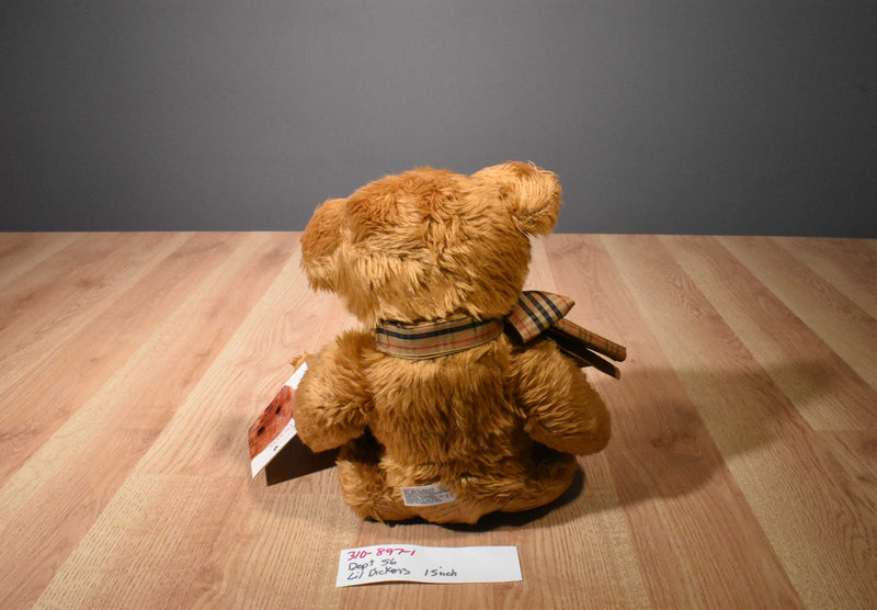 Princess Soft Dept 56 Lil Dickens Gold Teddy Bear 2004 Beanbag Plush