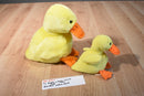 Ty Buddy 1998 and Baby 1994 Quackers Yellow Duck Beanbag Plush