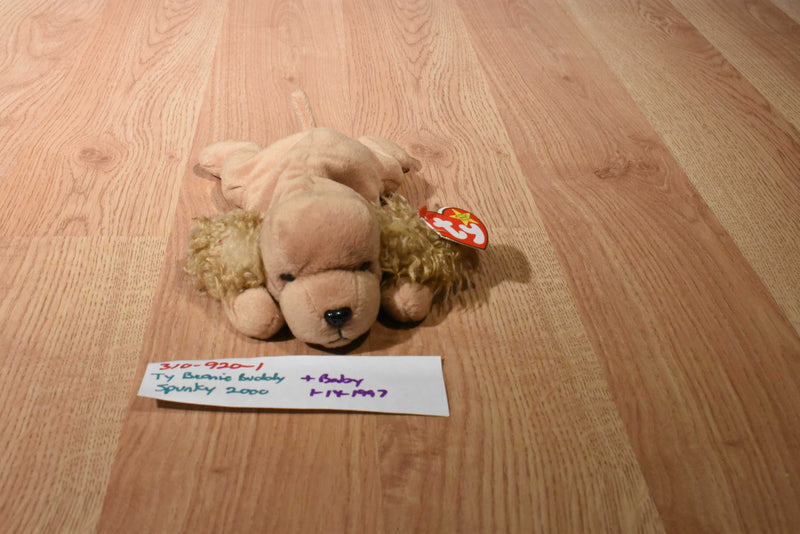 Ty Buddies 2000 and Babies 1997 Spunky the Cocker Spaniel Beanbag Plush