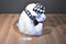 Dan Dee White Moose Plush With Black and White Plaid Antlers
