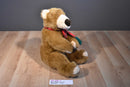 Soft Dreams Brown Bear With Red/Green Plaid Scarf Plush