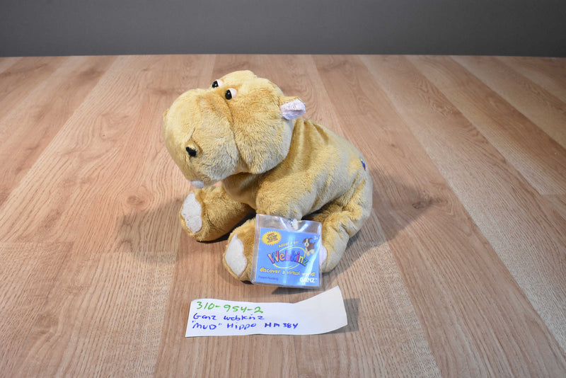 Ganz Webkinz Mud Hippo HM384 Beanbag Plush Sealed code