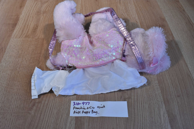 Poochie and Co. Pink Puppy Dog Plush Bag Purse