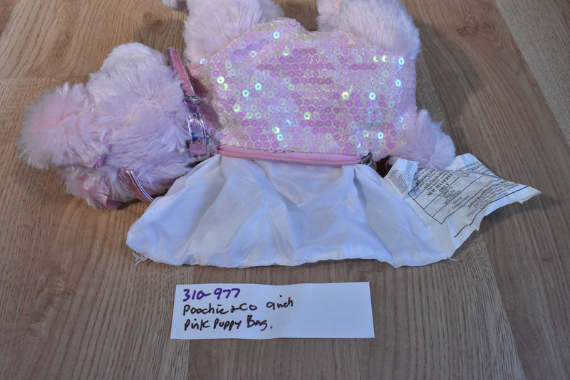 Poochie and Co. Pink Puppy Dog Plush Bag Purse