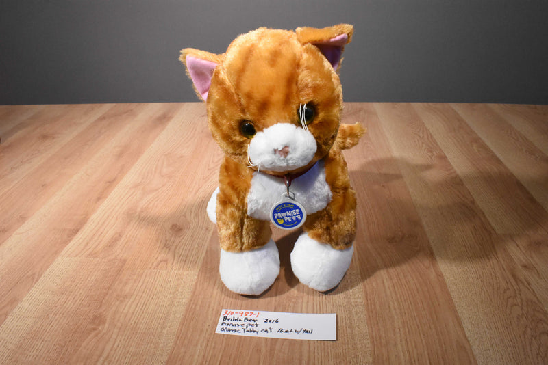 Build Bear Promise Pets Orange and White Tabby Cat 2016 Plush
