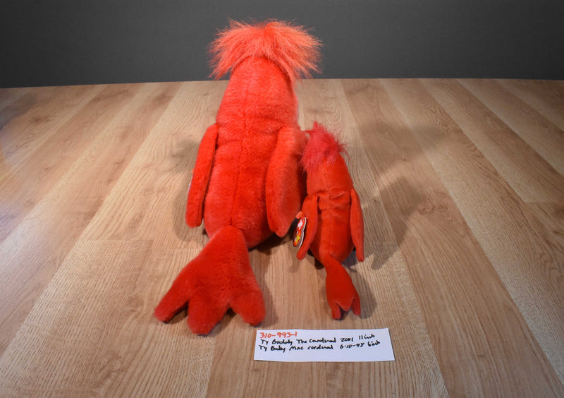 Ty Buddies The Cardinal 2001 and Babies Mac 1998 Beanbag Plush
