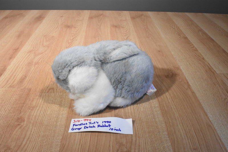 Fordlet Int. LTD. Grey and white Dutch Bunny Rabbit 1990 Plush