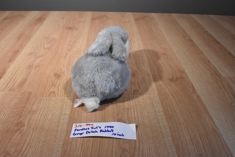 Fordlet Int. LTD. Grey and white Dutch Bunny Rabbit 1990 Plush