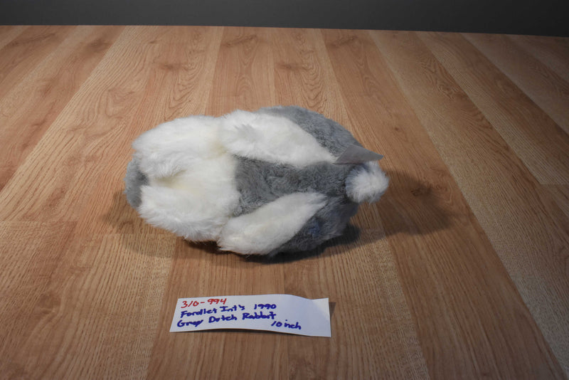 Fordlet Int. LTD. Grey and white Dutch Bunny Rabbit 1990 Plush