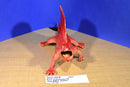 Dor Mei 1997 Plastic /Hard Rubber Red Edaphosaurus Dinosaur with Blue Eyes