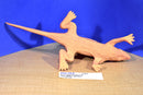Dor Mei 1997 Plastic /Hard Rubber Red Edaphosaurus Dinosaur with Blue Eyes