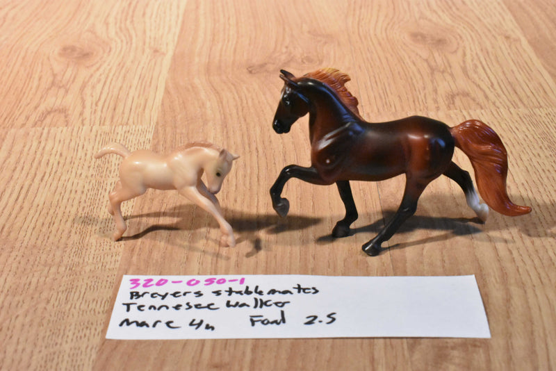 Breyer's Stablemates Tennessee Walker Mare and Foal Horses