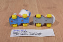 Hasbro 1982 Sesame Street 2 Cookie Monsters Action Figures in Trucks