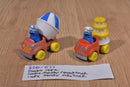Hasbro 1982 Sesame Street 2 Cookie Monsters Action Figures in Trucks