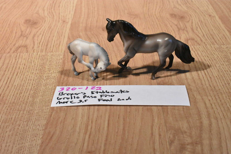 Breyer's Stablemates Grullo Paso Fino Mare and Foal Horses
