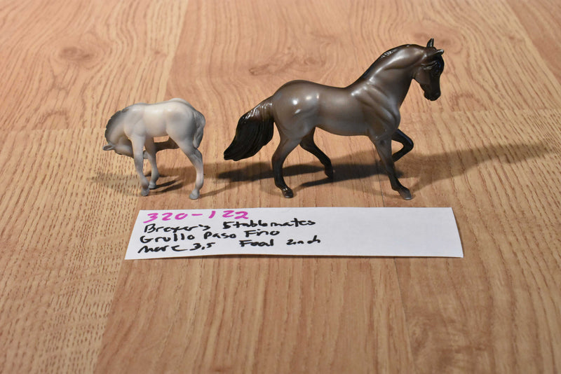 Breyer's Stablemates Grullo Paso Fino Mare and Foal Horses