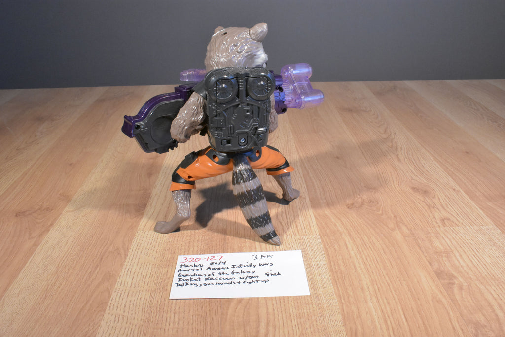 Hasbro 2017 Marvel Rocket Raccoon with Blaster Gun Action Figure ...