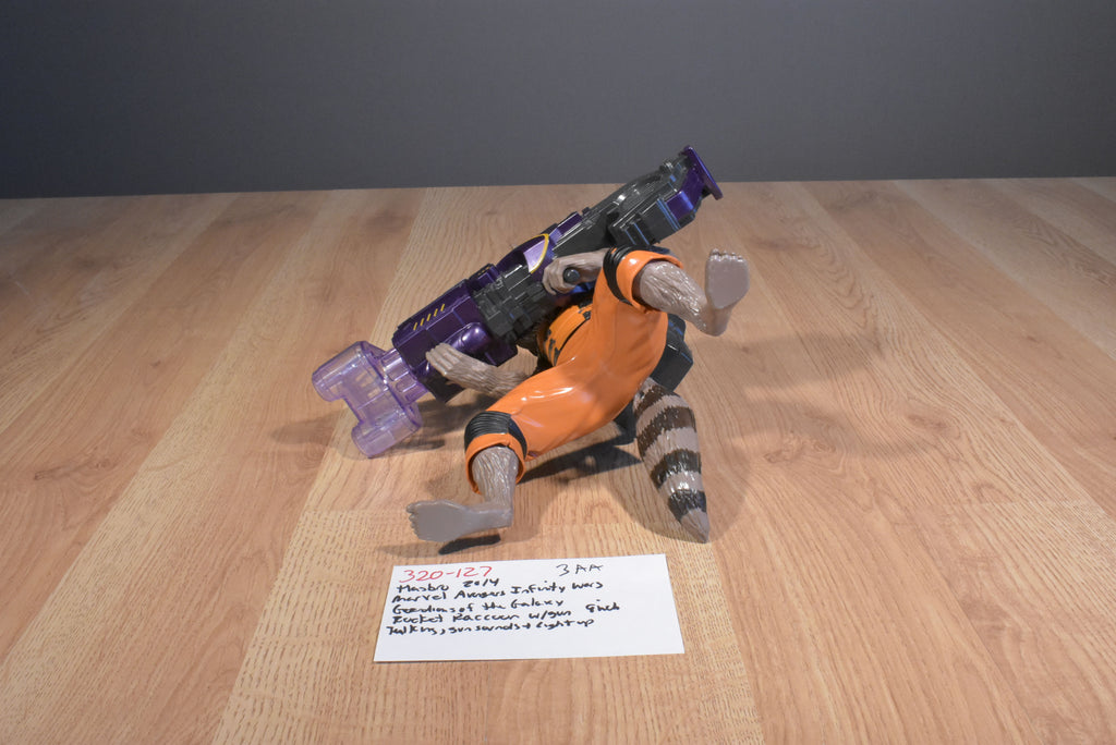 Hasbro 2017 Marvel Rocket Raccoon with Blaster Gun Action Figure ...