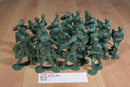 Green Plastic Army Men Soldiers Troops Military Lot of 24 Pieces