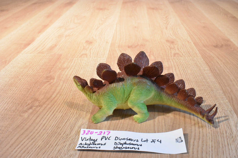 Vintage PVC Ankylosaurus Allosaurus Stegosaurus Dilophosaurus Dinosaurs