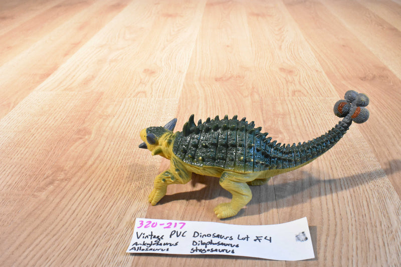 Vintage PVC Ankylosaurus Allosaurus Stegosaurus Dilophosaurus Dinosaurs