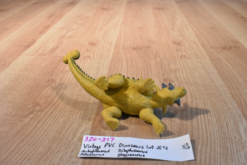 Vintage PVC Ankylosaurus Allosaurus Stegosaurus Dilophosaurus Dinosaurs