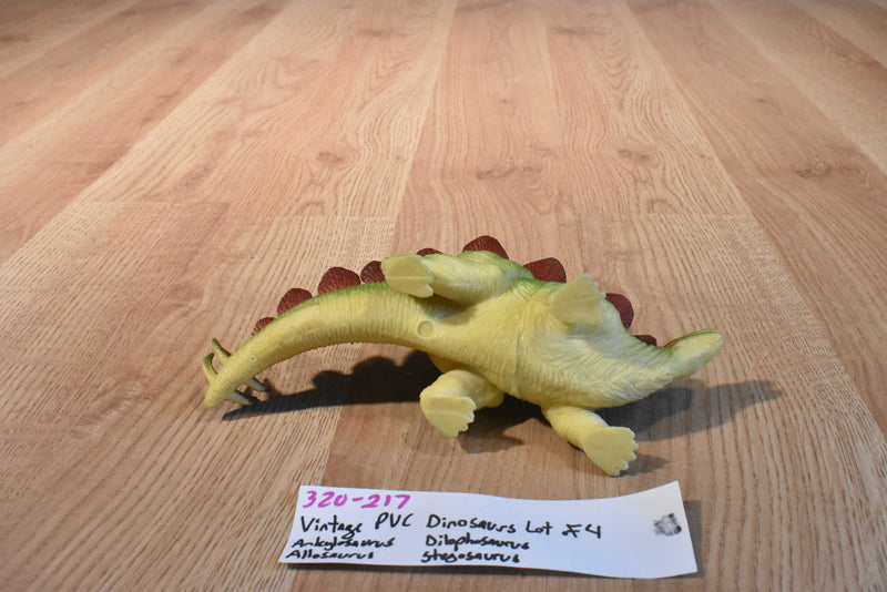 Vintage PVC Ankylosaurus Allosaurus Stegosaurus Dilophosaurus Dinosaurs