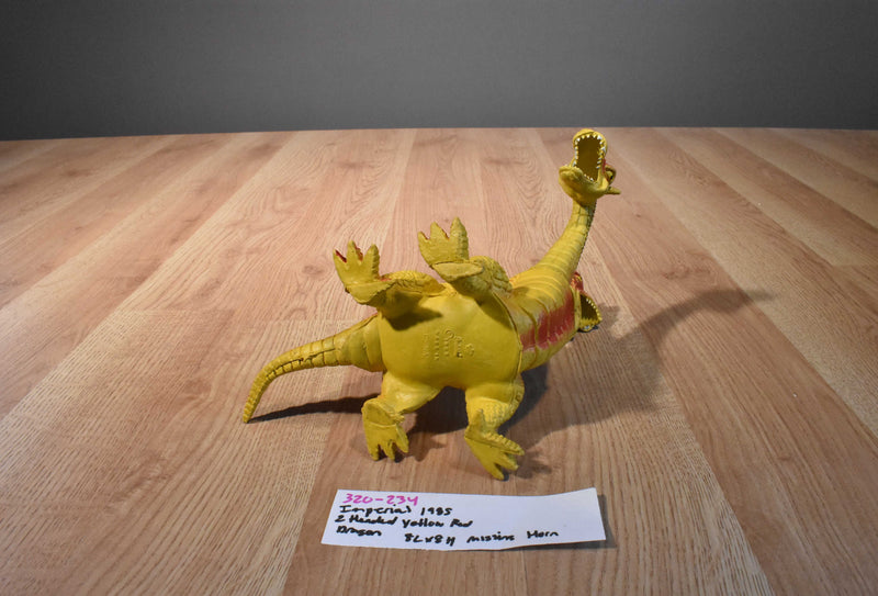 Imperial 2 Headed Rubber Red and Yellow Dragon