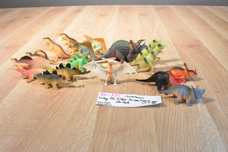 Chinasaurs 15 Vintage Open Mouthed Dinosaurs Action Figures