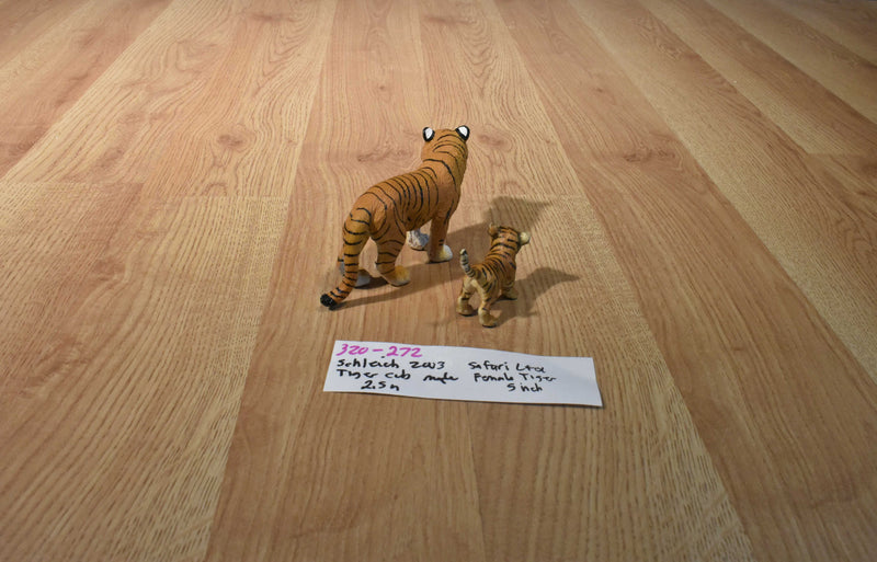 Safari Ltd. Female Siberian Tiger and Schleich 2003 Male Tiger Cub