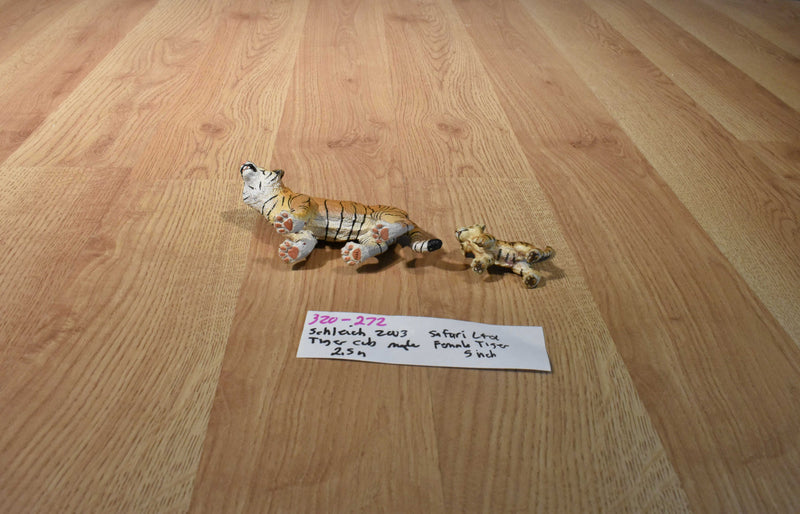Safari Ltd. Female Siberian Tiger and Schleich 2003 Male Tiger Cub