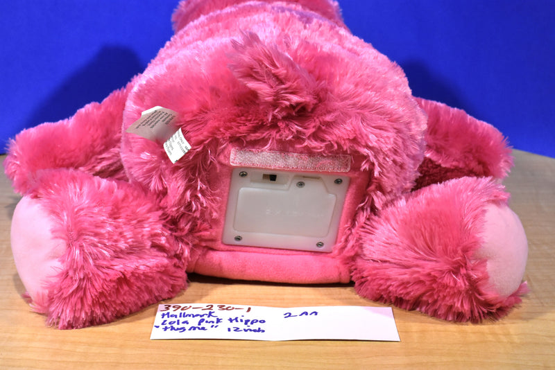 Hallmark Lola Pink Talking Hippo Plush
