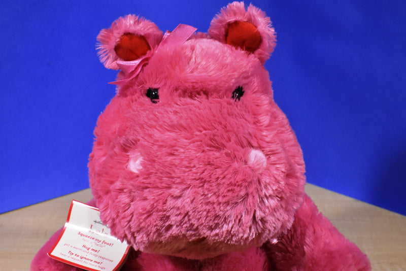 Hallmark Lola Pink Talking Hippo Plush