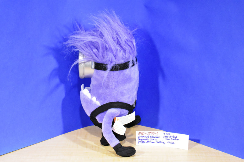 Universal Studios Despicable Me 2 Talking Purple Minion Plush