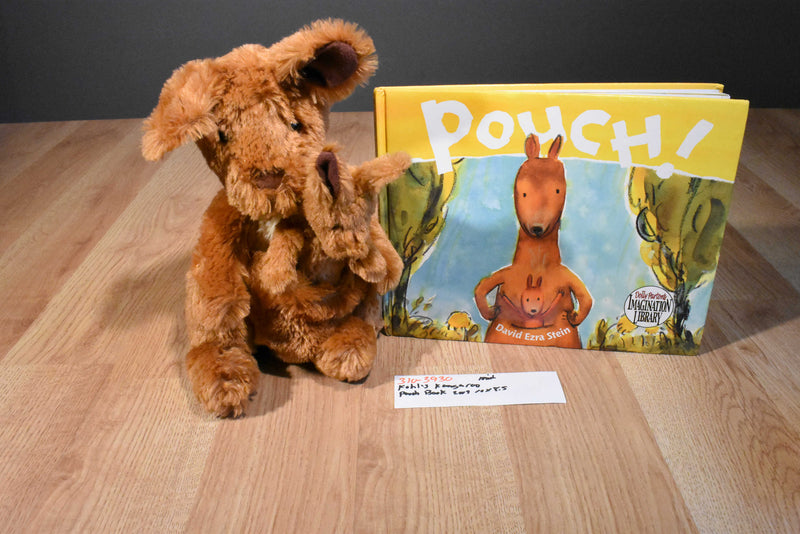 Kohl's Cares Pouch Brown Kangaroo and Joey Beanbag Plush and Pouch Hardcover Book