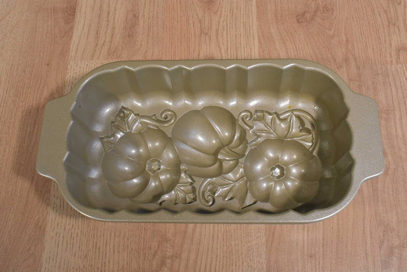 Nordic Ware Gold Botonical Pumpkin Loaf Pan