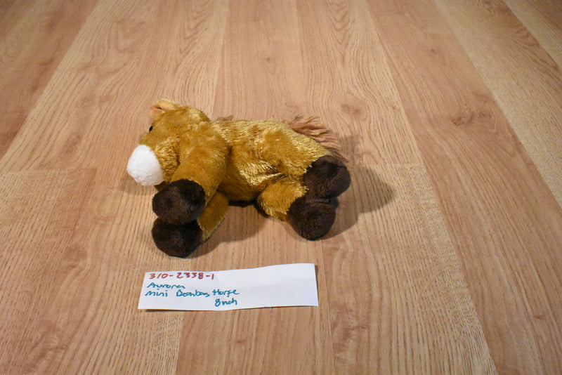 Aurora Mini Tan Horse Beanbag Plush