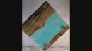 River Birch - Live Edge - Spalted - Blue Ocean Wave Epoxy Resin Serving Board