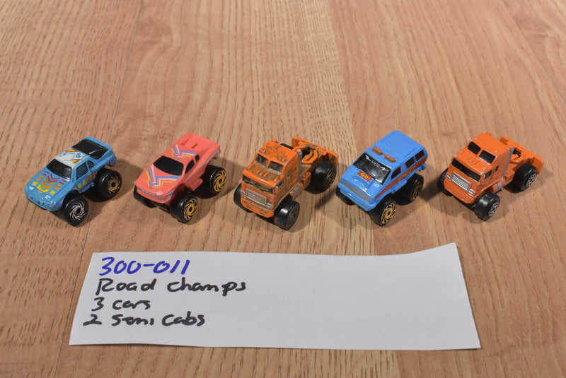 Road Champs 3 Cars 2 Semi Cabs Micro Vehicles